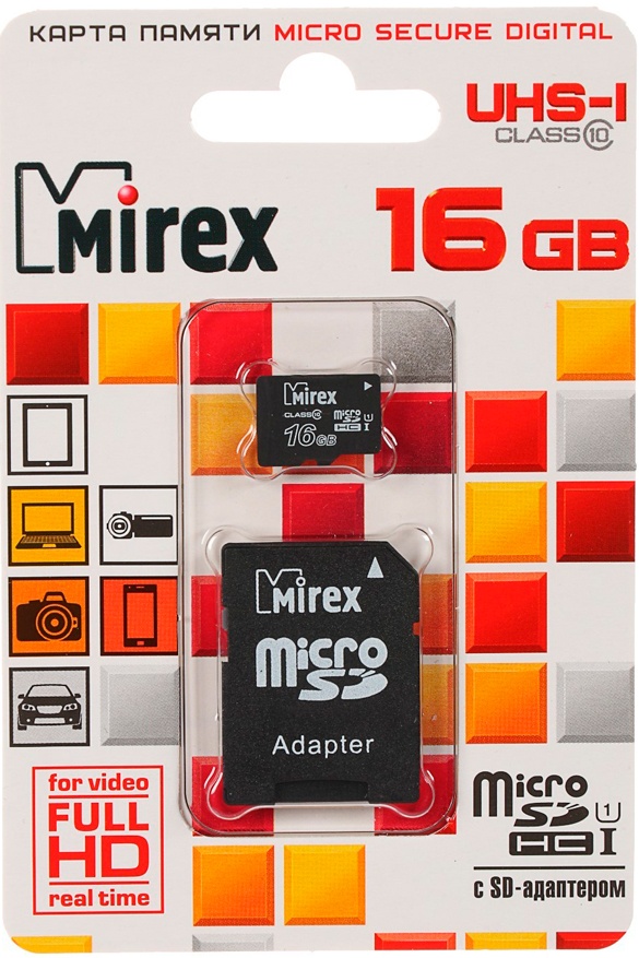 MicroSDHC Mirex 16 GB UHS-I